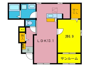 カーサ立部の物件間取画像